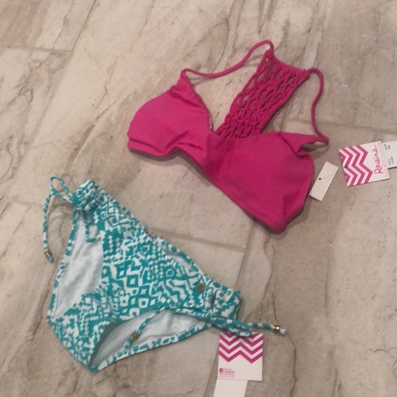 Macrame pink bikini top - Picture 6 of 8